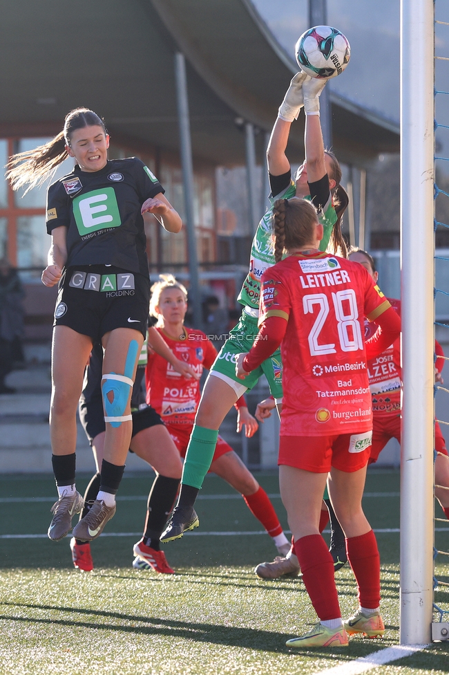 Sturm Damen - Suedburgenland Hartberg
OEFB Frauen Bundesliga, 13. Runde, SK Sturm Graz Damen - SpG Suedburgenland TSV Hartberg, Koralmstadion Deutschlandsberg, 23.11.2025. Foto zeigt Marie Spiess (Sturm Damen)
