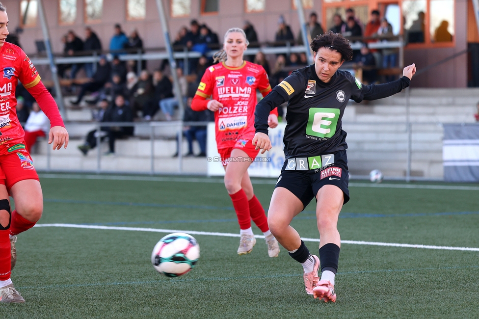 Sturm Damen - Suedburgenland Hartberg
OEFB Frauen Bundesliga, 13. Runde, SK Sturm Graz Damen - SpG Suedburgenland TSV Hartberg, Koralmstadion Deutschlandsberg, 23.11.2025. Foto zeigt Leonie Christin Tragl (Sturm Damen)

