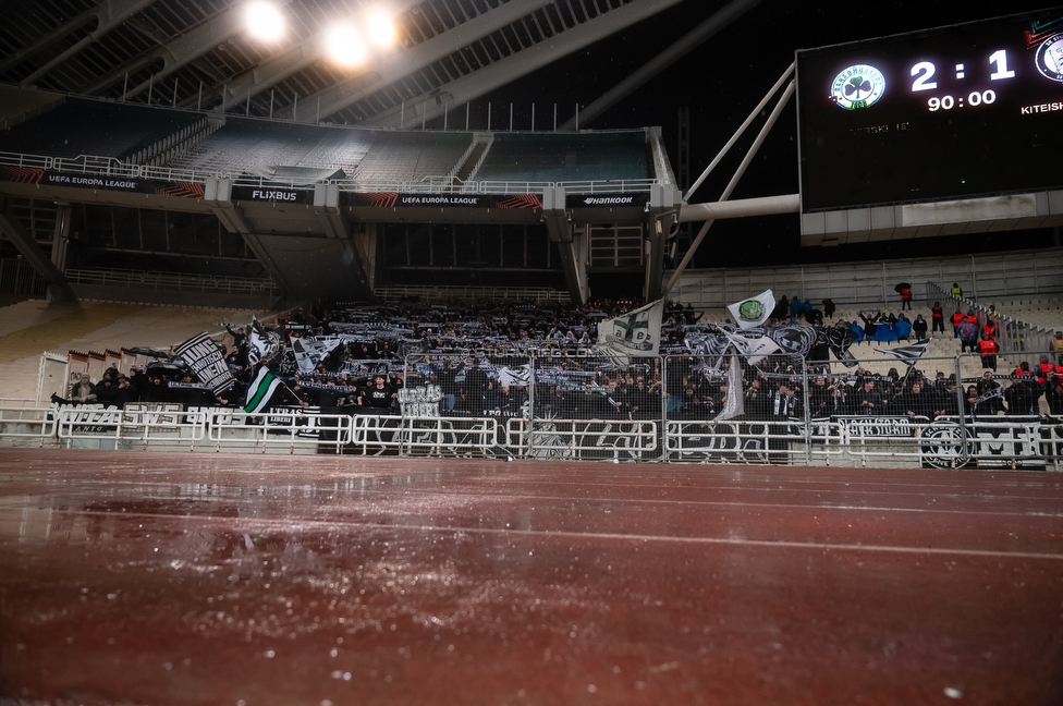 Panathinaikos - Sturm Graz
UEFA Europa League Gruppenphase 5. Spieltag, FC Panathinaikos - SK Sturm Graz, Olympiastadion Athen, 27.11.2025. Foto zeigt Fans von Sturm
Schlüsselwörter: schals