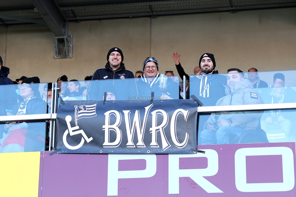 Hartberg - Sturm Graz
Oesterreichische Fussball Bundesliga, 15. Runde, TSV Hartberg - SK Sturm Graz, PROfertil Arena Hartberg, 30.11.2025. Foto zeigt Fans von Sturm
