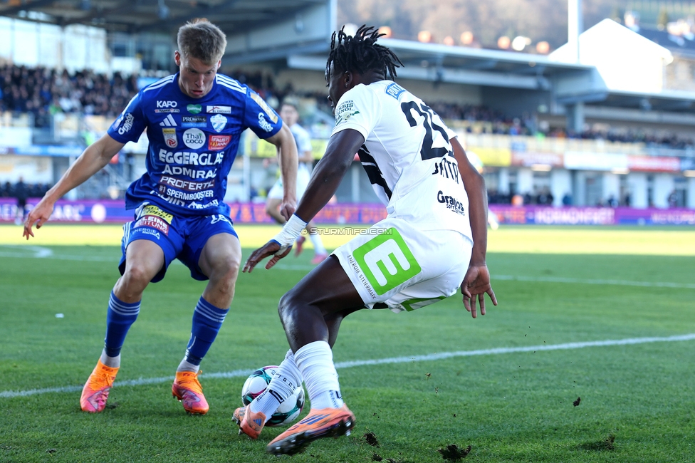 Hartberg - Sturm Graz
Oesterreichische Fussball Bundesliga, 15. Runde, TSV Hartberg - SK Sturm Graz, PROfertil Arena Hartberg, 30.11.2025. 

Foto zeigt Seedy Jatta (Sturm)
