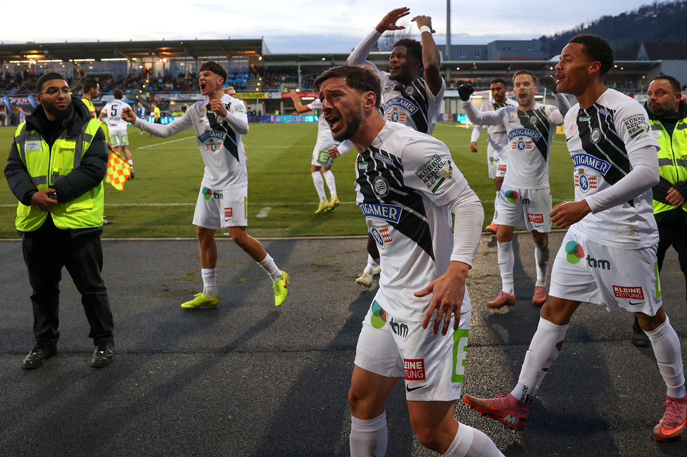 Hartberg - Sturm Graz
Oesterreichische Fussball Bundesliga, 15. Runde, TSV Hartberg - SK Sturm Graz, PROfertil Arena Hartberg, 30.11.2025. Foto zeigt Otar Kiteishvili (Sturm)
