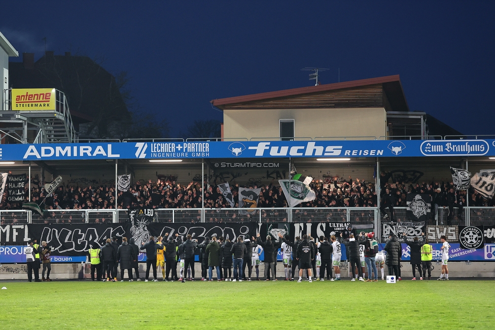 Hartberg - Sturm Graz
Oesterreichische Fussball Bundesliga, 15. Runde, TSV Hartberg - SK Sturm Graz, PROfertil Arena Hartberg, 30.11.2025. Foto zeigt die Mannschaft von Sturm
