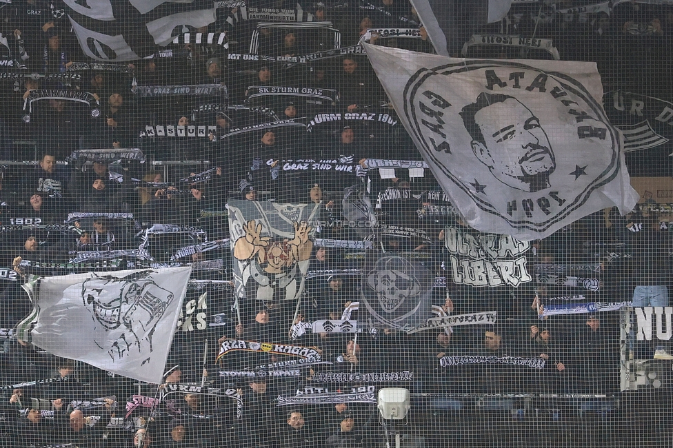 Sturm Graz - Wattens
Oesterreichische Fussball Bundesliga, 4. Runde, SK Sturm Graz - WSG Tirol, Stadion Liebenau Graz, 03.12.2025. 

Foto zeigt Fans von Sturm
