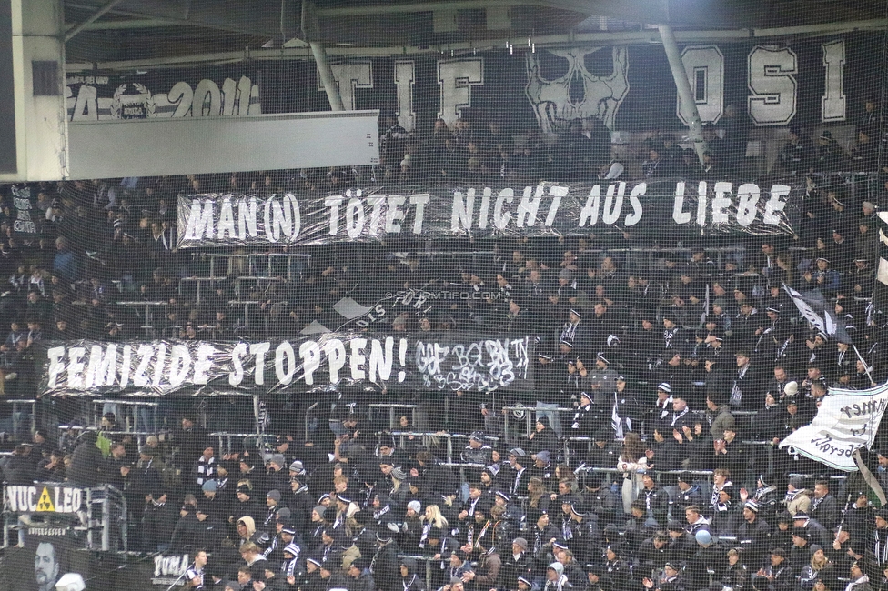 Sturm Graz - Wattens
Oesterreichische Fussball Bundesliga, 4. Runde, SK Sturm Graz - WSG Tirol, Stadion Liebenau Graz, 03.12.2025. 

Foto zeigt Fans von Sturm
