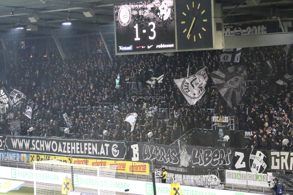 Sturm Graz - Wattens
Oesterreichische Fussball Bundesliga, 4. Runde, SK Sturm Graz - WSG Tirol, Stadion Liebenau Graz, 03.12.2025. 

Foto zeigt Fans von Sturm
