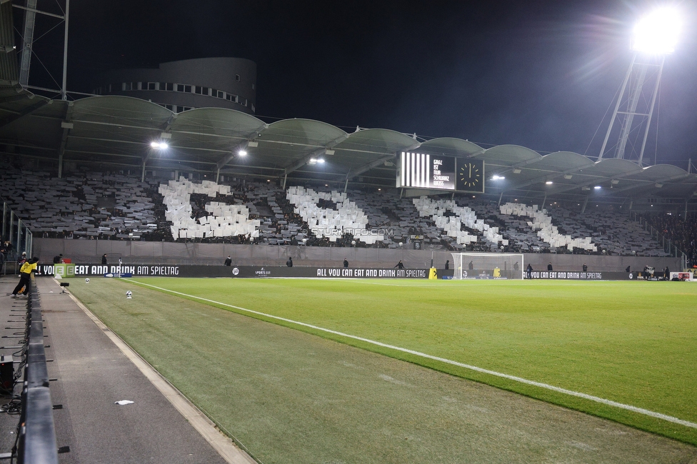 Sturm Graz - GAK
Oesterreichische Fussball Bundesliga, 16. Runde, SK Sturm Graz - Grazer AK, Stadion Liebenau Graz, 07.12.2025. 

Foto zeigt Fans von Sturm mit einer Choreografie
