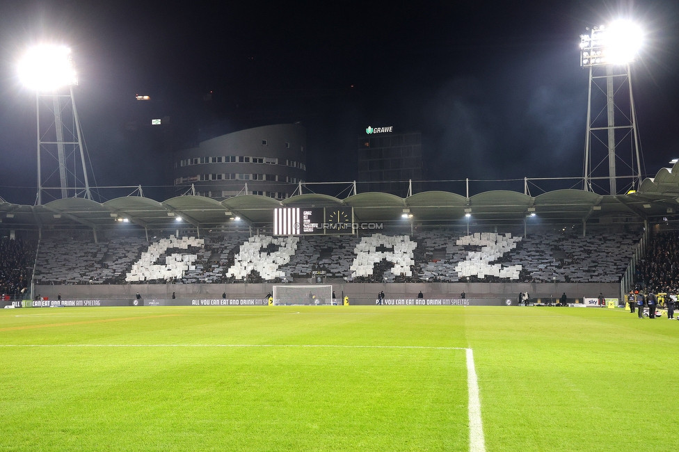 Sturm Graz - GAK
Oesterreichische Fussball Bundesliga, 16. Runde, SK Sturm Graz - Grazer AK, Stadion Liebenau Graz, 07.12.2025. Foto zeigt Fans von Sturm mit einer Choreografie
