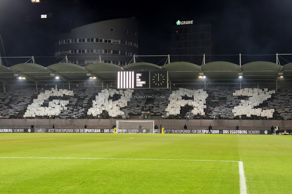 Sturm Graz - GAK
Oesterreichische Fussball Bundesliga, 16. Runde, SK Sturm Graz - Grazer AK, Stadion Liebenau Graz, 07.12.2025. Foto zeigt Fans von Sturm mit einer Choreografie
