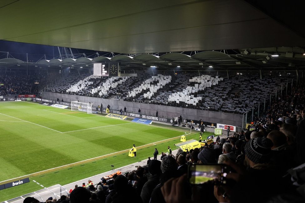 Sturm Graz - GAK
Oesterreichische Fussball Bundesliga, 16. Runde, SK Sturm Graz - Grazer AK, Stadion Liebenau Graz, 07.12.2025. 

Foto zeigt Fans von Sturm mit einer Choreografie
