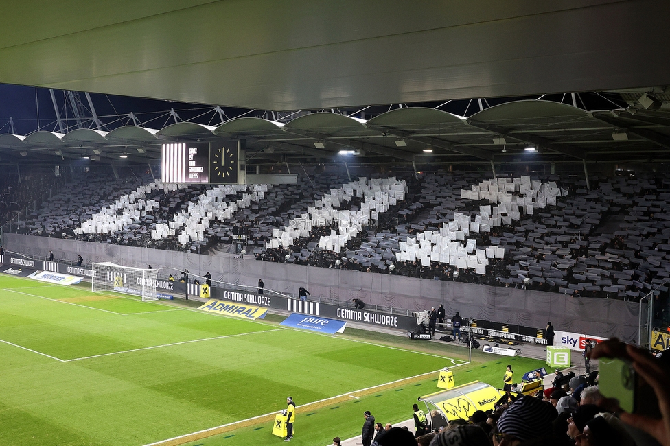 Sturm Graz - GAK
Oesterreichische Fussball Bundesliga, 16. Runde, SK Sturm Graz - Grazer AK, Stadion Liebenau Graz, 07.12.2025. Foto zeigt Fans von Sturm mit einer Choreografie
