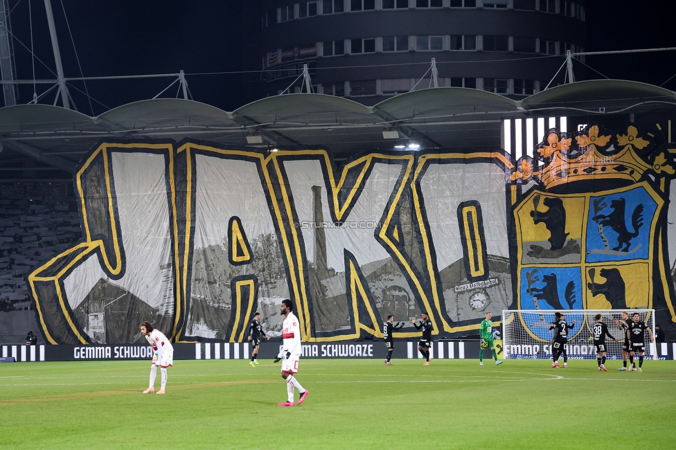 Sturm Graz - GAK
Oesterreichische Fussball Bundesliga, 16. Runde, SK Sturm Graz - Grazer AK, Stadion Liebenau Graz, 07.12.2025. Foto zeigt Fans von Sturm mit einer Choreografie
