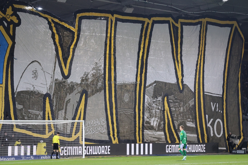Sturm Graz - GAK
Oesterreichische Fussball Bundesliga, 16. Runde, SK Sturm Graz - Grazer AK, Stadion Liebenau Graz, 07.12.2025. 

Foto zeigt Fans von Sturm mit einer Choreografie
