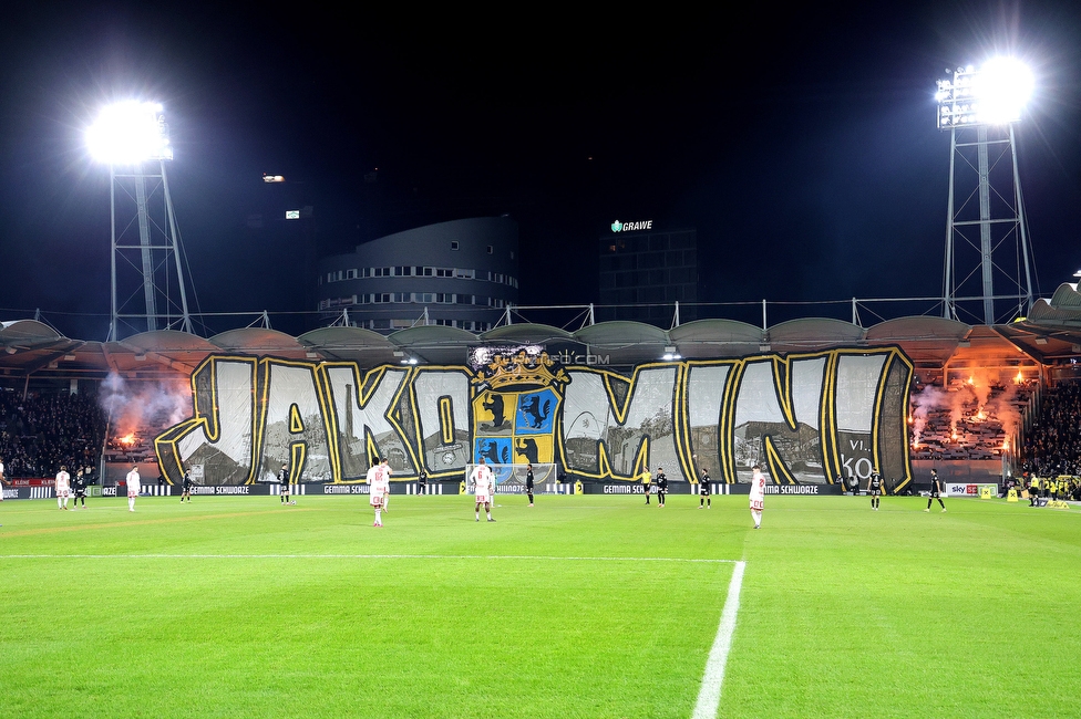 Sturm Graz - GAK
Oesterreichische Fussball Bundesliga, 16. Runde, SK Sturm Graz - Grazer AK, Stadion Liebenau Graz, 07.12.2025. Foto zeigt Fans von Sturm mit einer Choreografie
