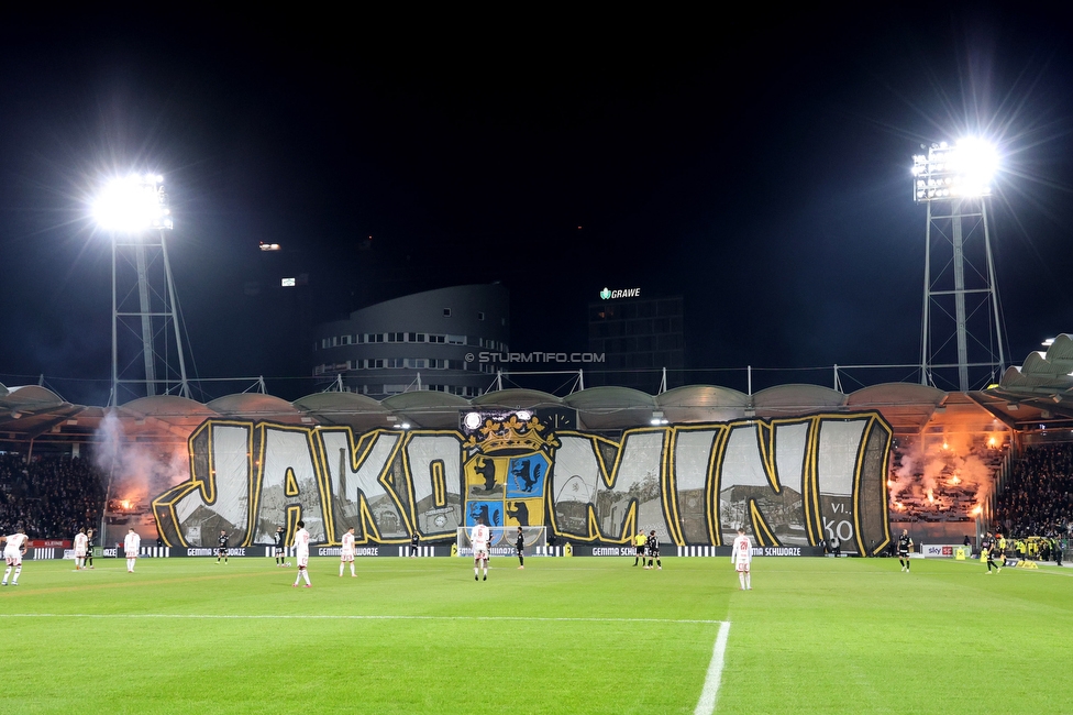 Sturm Graz - GAK
Oesterreichische Fussball Bundesliga, 16. Runde, SK Sturm Graz - Grazer AK, Stadion Liebenau Graz, 07.12.2025. Foto zeigt Fans von Sturm mit einer Choreografie
