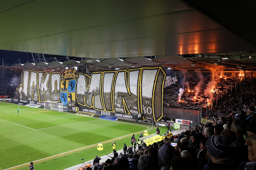 Sturm Graz - GAK
Oesterreichische Fussball Bundesliga, 16. Runde, SK Sturm Graz - Grazer AK, Stadion Liebenau Graz, 07.12.2025. Foto zeigt Fans von Sturm mit einer Choreografie
