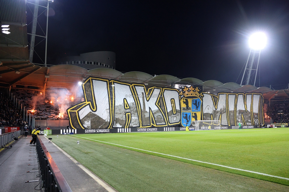 Sturm Graz - GAK
Oesterreichische Fussball Bundesliga, 16. Runde, SK Sturm Graz - Grazer AK, Stadion Liebenau Graz, 07.12.2025. 

Foto zeigt Fans von Sturm mit einer Choreografie
