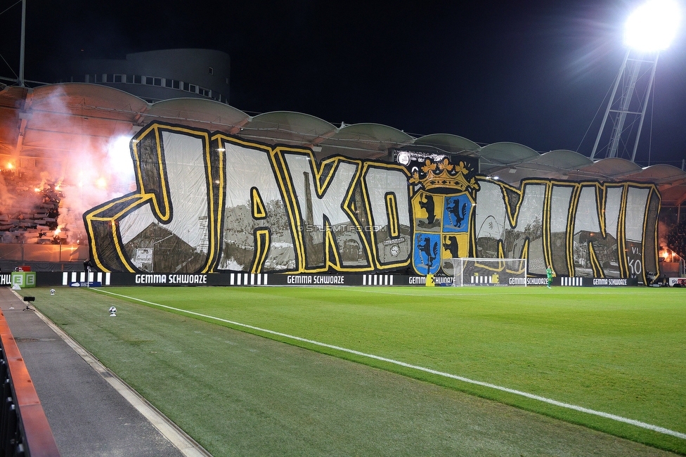 Sturm Graz - GAK
Oesterreichische Fussball Bundesliga, 16. Runde, SK Sturm Graz - Grazer AK, Stadion Liebenau Graz, 07.12.2025. 

Foto zeigt Fans von Sturm mit einer Choreografie
