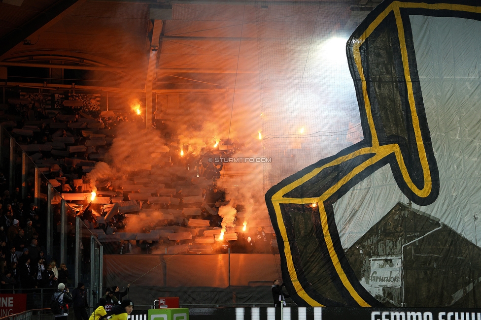 Sturm Graz - GAK
Oesterreichische Fussball Bundesliga, 16. Runde, SK Sturm Graz - Grazer AK, Stadion Liebenau Graz, 07.12.2025. 

Foto zeigt Fans von Sturm mit einer Choreografie
