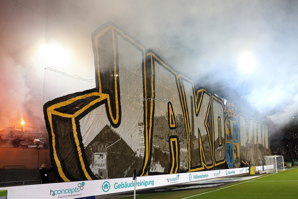 Sturm Graz - GAK
Oesterreichische Fussball Bundesliga, 16. Runde, SK Sturm Graz - Grazer AK, Stadion Liebenau Graz, 07.12.2025. 

Foto zeigt Fans von Sturm mit einer Choreografie
