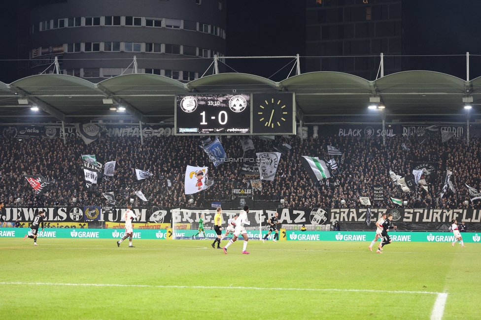 Sturm Graz - GAK
Oesterreichische Fussball Bundesliga, 16. Runde, SK Sturm Graz - Grazer AK, Stadion Liebenau Graz, 07.12.2025. 

Foto zeigt Fans von Sturm
