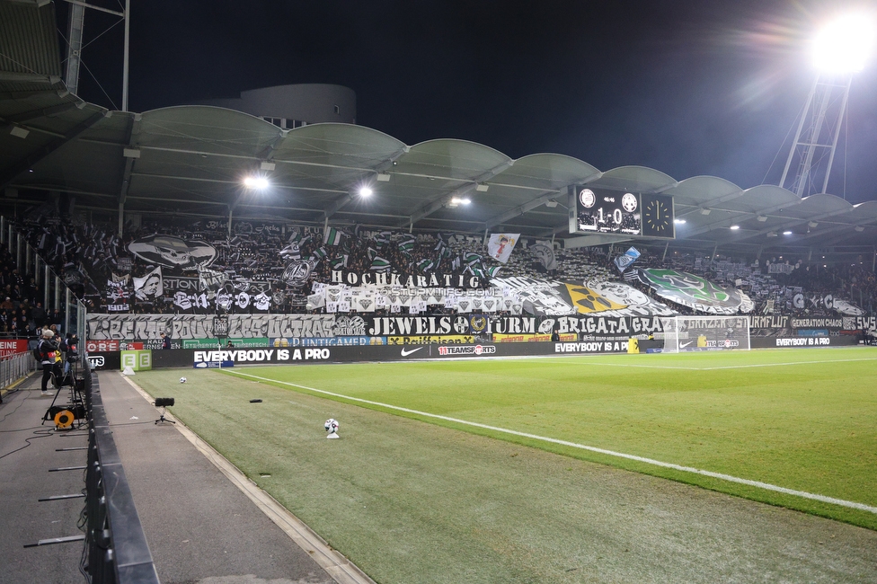 Sturm Graz - GAK
Oesterreichische Fussball Bundesliga, 16. Runde, SK Sturm Graz - Grazer AK, Stadion Liebenau Graz, 07.12.2025. Foto zeigt Fans von Sturm mit einer Choreografie

