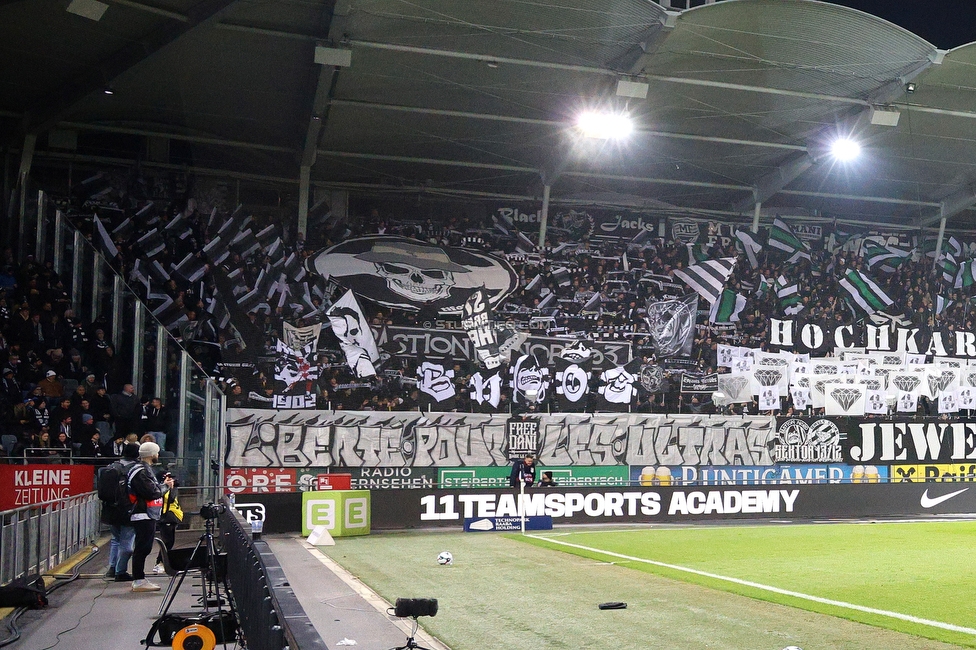 Sturm Graz - GAK
Oesterreichische Fussball Bundesliga, 16. Runde, SK Sturm Graz - Grazer AK, Stadion Liebenau Graz, 07.12.2025. Foto zeigt Fans von Sturm mit einer Choreografie
Schlüsselwörter: bastion tifosi