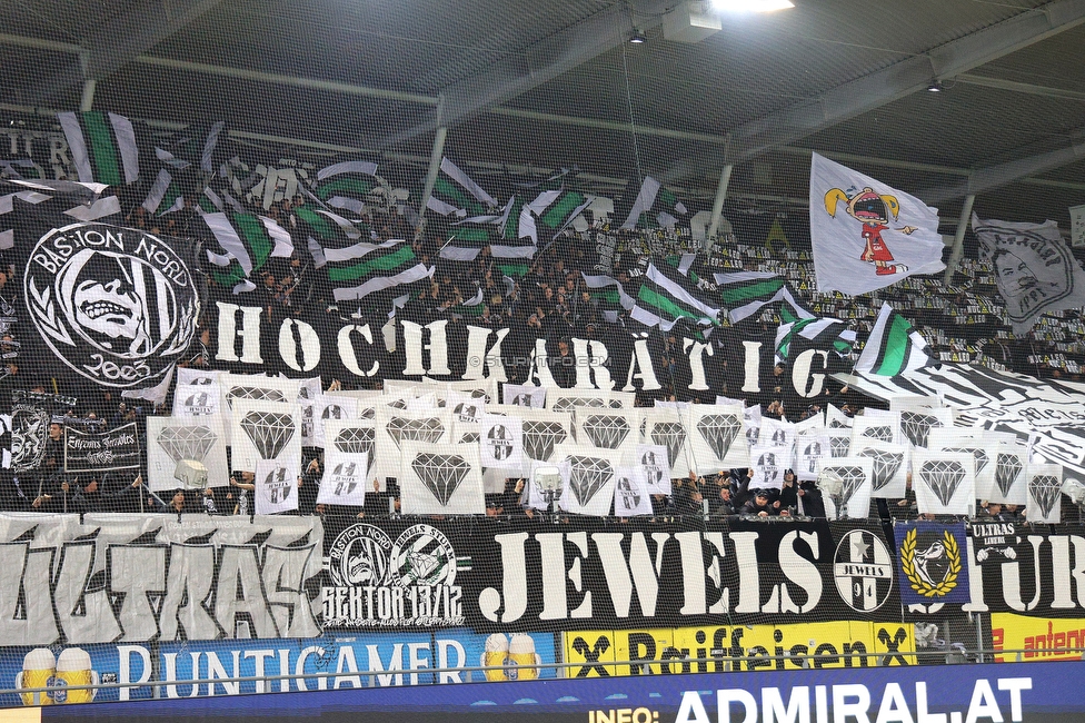 Sturm Graz - GAK
Oesterreichische Fussball Bundesliga, 16. Runde, SK Sturm Graz - Grazer AK, Stadion Liebenau Graz, 07.12.2025. Foto zeigt Fans von Sturm mit einer Choreografie
Schlüsselwörter: jewels