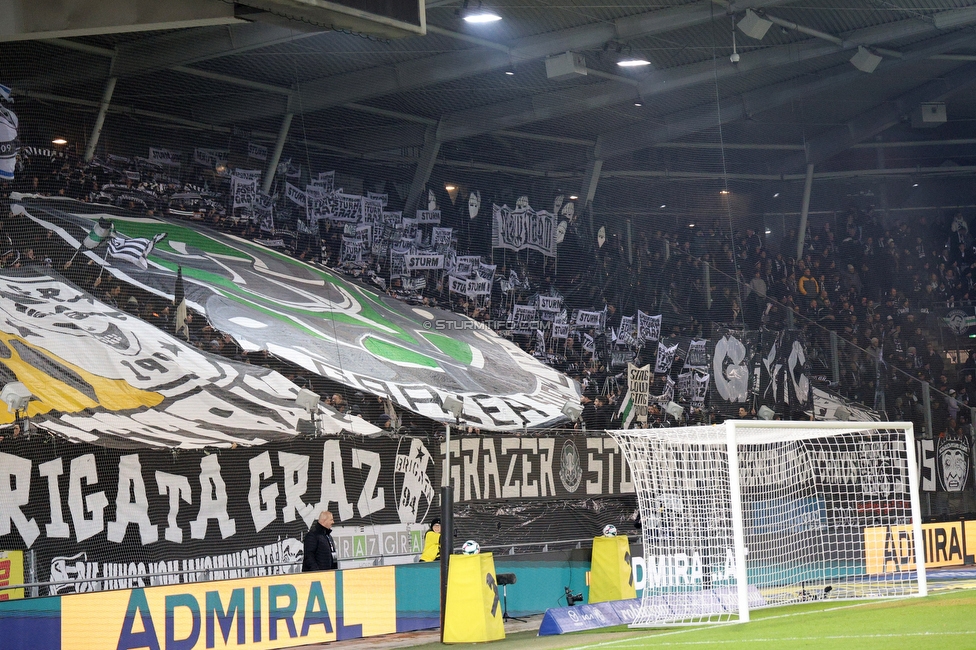 Sturm Graz - GAK
Oesterreichische Fussball Bundesliga, 16. Runde, SK Sturm Graz - Grazer AK, Stadion Liebenau Graz, 07.12.2025. Foto zeigt Fans von Sturm mit einer Choreografie
Schlüsselwörter: sturmflut