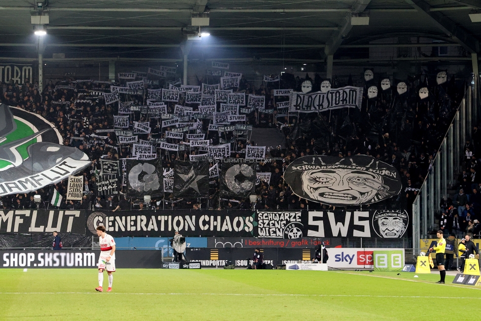 Sturm Graz - GAK
Oesterreichische Fussball Bundesliga, 16. Runde, SK Sturm Graz - Grazer AK, Stadion Liebenau Graz, 07.12.2025. Foto zeigt Fans von Sturm
Schlüsselwörter: generationchaos sws blackstorm