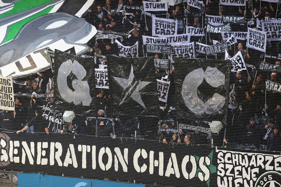Sturm Graz - GAK
Oesterreichische Fussball Bundesliga, 16. Runde, SK Sturm Graz - Grazer AK, Stadion Liebenau Graz, 07.12.2025. Foto zeigt Fans von Sturm mit einer Choreografie
Schlüsselwörter: generationchaos