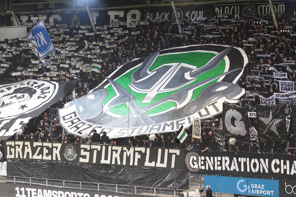 Sturm Graz - GAK
Oesterreichische Fussball Bundesliga, 16. Runde, SK Sturm Graz - Grazer AK, Stadion Liebenau Graz, 07.12.2025. Foto zeigt Fans von Sturm mit einer Choreografie
Schlüsselwörter: sturmflut