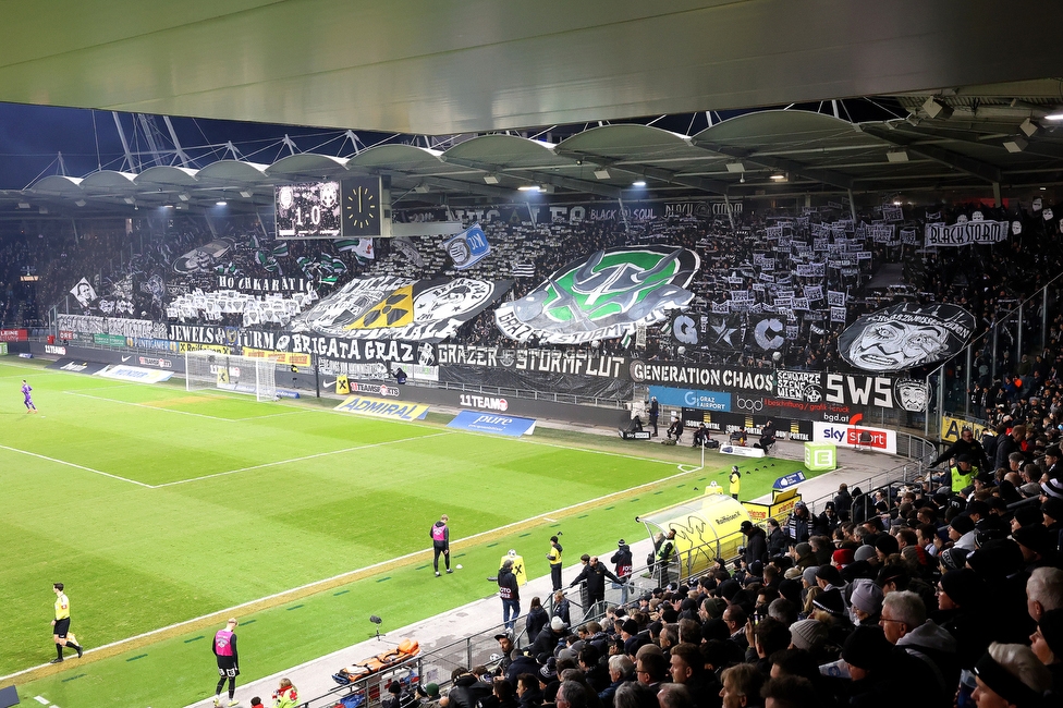 Sturm Graz - GAK
Oesterreichische Fussball Bundesliga, 16. Runde, SK Sturm Graz - Grazer AK, Stadion Liebenau Graz, 07.12.2025. Foto zeigt Fans von Sturm mit einer Choreografie
