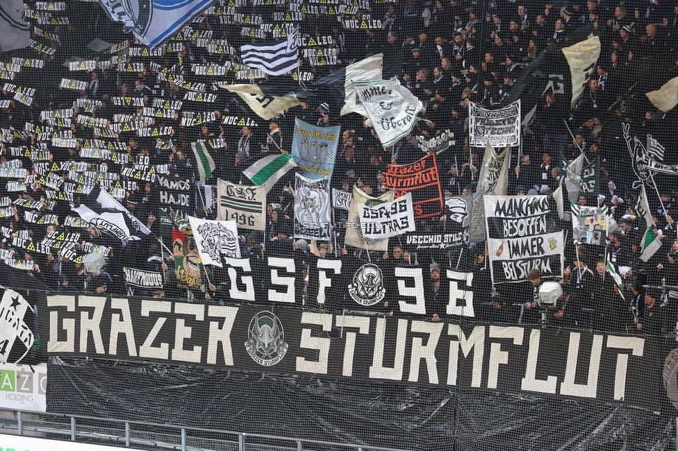 Sturm Graz - GAK
Oesterreichische Fussball Bundesliga, 16. Runde, SK Sturm Graz - Grazer AK, Stadion Liebenau Graz, 07.12.2025. Foto zeigt Fans von Sturm mit einer Choreografie
Schlüsselwörter: sturmflut