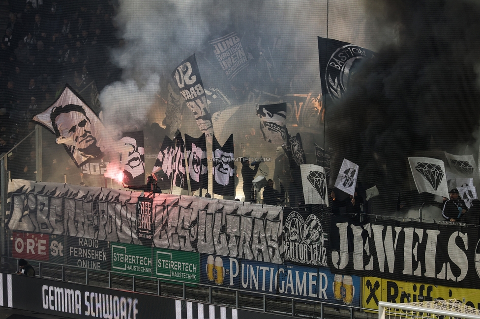 Sturm Graz - GAK
Oesterreichische Fussball Bundesliga, 16. Runde, SK Sturm Graz - Grazer AK, Stadion Liebenau Graz, 07.12.2025. Foto zeigt Fans von Sturm mit einer Choreografie
Schlüsselwörter: bastion
