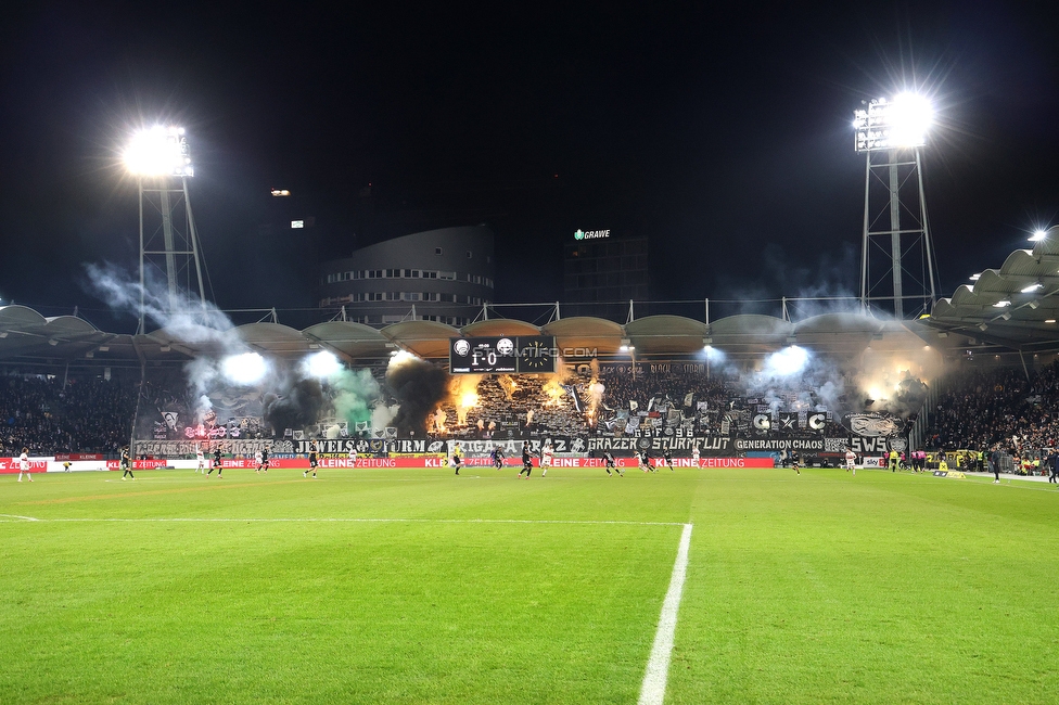 Sturm Graz - GAK
Oesterreichische Fussball Bundesliga, 16. Runde, SK Sturm Graz - Grazer AK, Stadion Liebenau Graz, 07.12.2025. 

Foto zeigt Fans von Sturm
