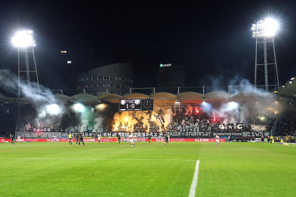Sturm Graz - GAK
Oesterreichische Fussball Bundesliga, 16. Runde, SK Sturm Graz - Grazer AK, Stadion Liebenau Graz, 07.12.2025. 

Foto zeigt Fans von Sturm

