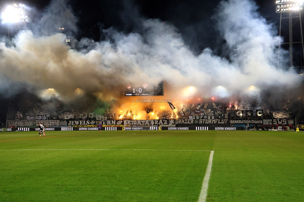 Sturm Graz - GAK
Oesterreichische Fussball Bundesliga, 16. Runde, SK Sturm Graz - Grazer AK, Stadion Liebenau Graz, 07.12.2025. 

Foto zeigt Fans von Sturm
