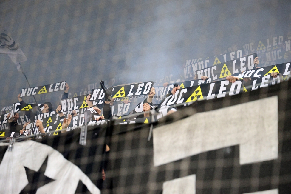 Sturm Graz - GAK
Oesterreichische Fussball Bundesliga, 16. Runde, SK Sturm Graz - Grazer AK, Stadion Liebenau Graz, 07.12.2025. Foto zeigt Fans von Sturm mit einer Choreografie
Schlüsselwörter: brigata