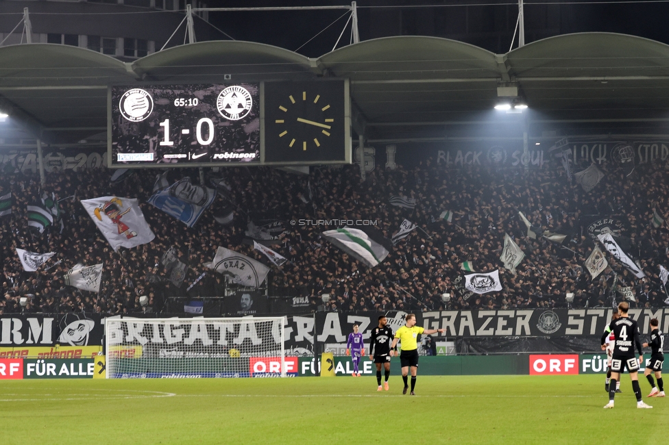 Sturm Graz - GAK
Oesterreichische Fussball Bundesliga, 16. Runde, SK Sturm Graz - Grazer AK, Stadion Liebenau Graz, 07.12.2025. Foto zeigt Fans von Sturm
