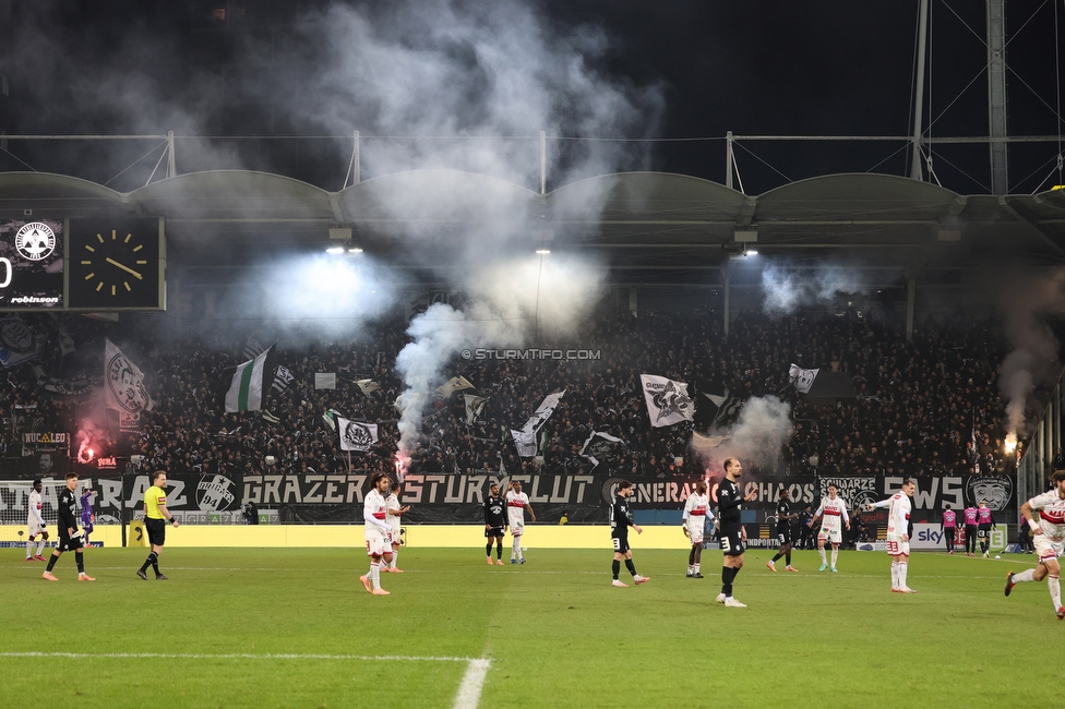 Sturm Graz - GAK
Oesterreichische Fussball Bundesliga, 16. Runde, SK Sturm Graz - Grazer AK, Stadion Liebenau Graz, 07.12.2025. Foto zeigt Fans von Sturm
