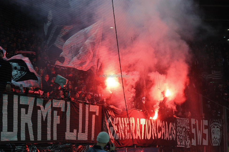 Sturm Graz - GAK
Oesterreichische Fussball Bundesliga, 16. Runde, SK Sturm Graz - Grazer AK, Stadion Liebenau Graz, 07.12.2025. Foto zeigt Fans von Sturm
Schlüsselwörter: generationchaos