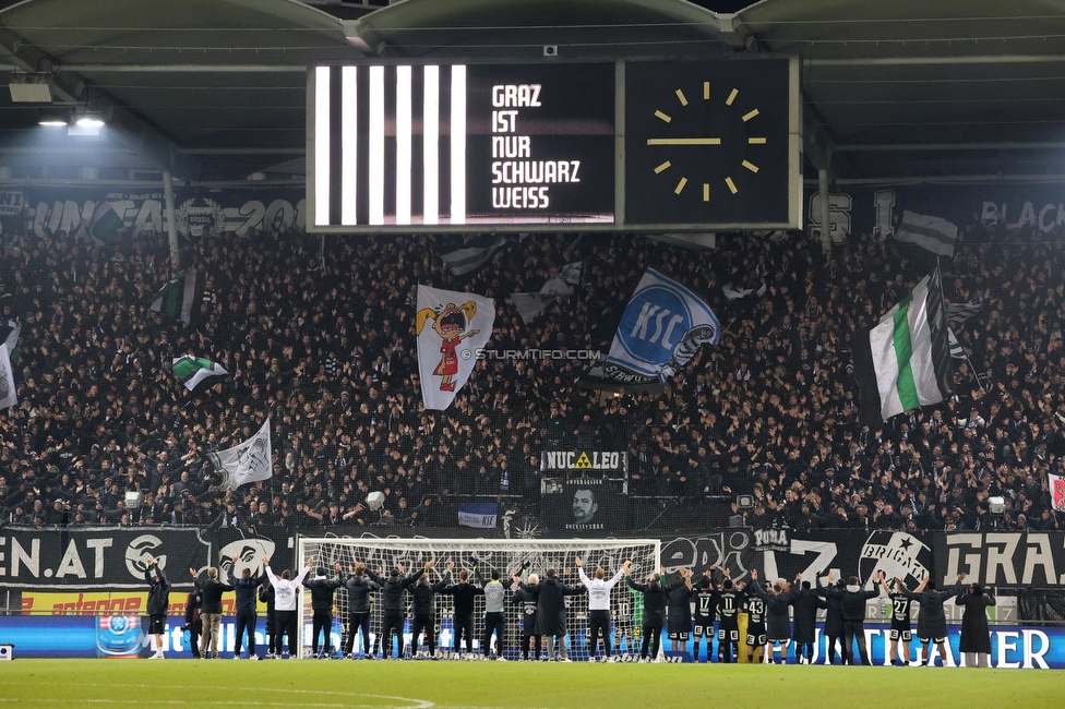 Sturm Graz - GAK
Oesterreichische Fussball Bundesliga, 16. Runde, SK Sturm Graz - Grazer AK, Stadion Liebenau Graz, 07.12.2025. Foto zeigt Fans von Sturm
