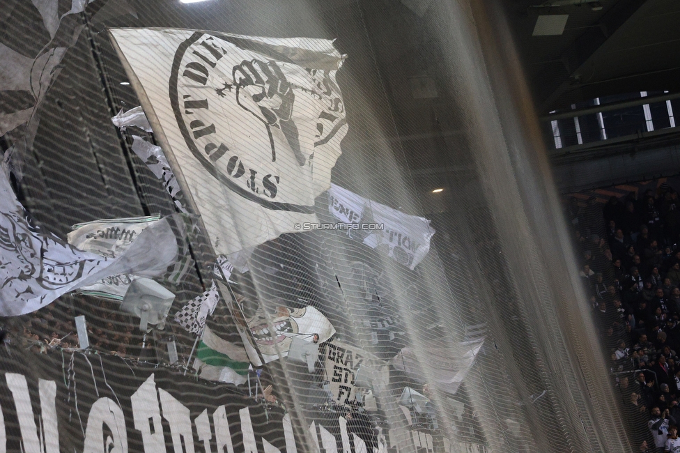 Sturm Graz - Crvena Zvezda
UEFA Europa League Gruppenphase 6. Spieltag, SK Sturm Graz - FK Crvena Zvezda, Stadion Liebenau Graz, 11.12.2025. Foto zeigt Fans von Sturm
Schlüsselwörter: repression