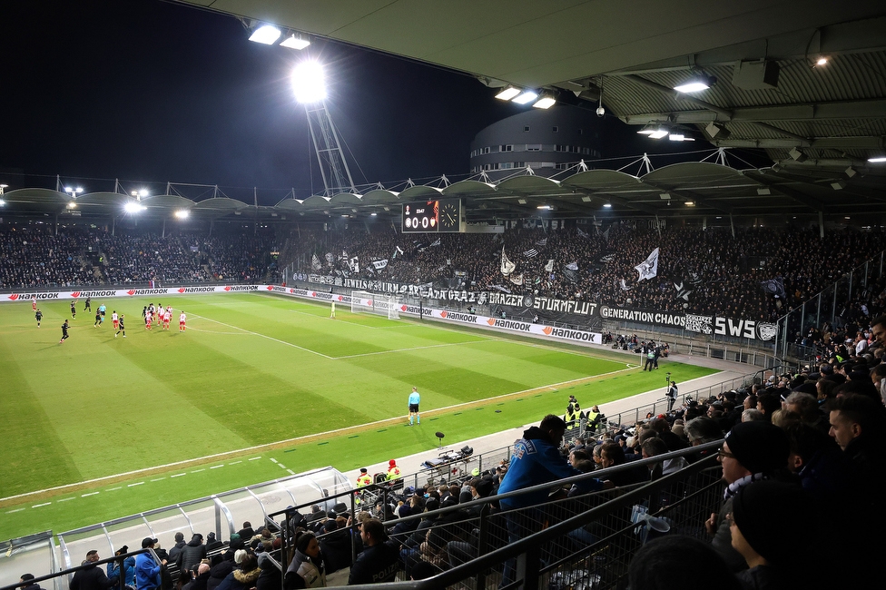 Sturm Graz - Crvena Zvezda
UEFA Europa League Gruppenphase 6. Spieltag, SK Sturm Graz - FK Crvena Zvezda, Stadion Liebenau Graz, 11.12.2025. Foto zeigt Fans von Sturm
