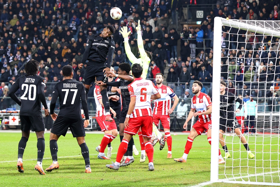 Sturm Graz - Crvena Zvezda
UEFA Europa League Gruppenphase 6. Spieltag, SK Sturm Graz - FK Crvena Zvezda, Stadion Liebenau Graz, 11.12.2025. Foto zeigt Jeyland Mitchell (Sturm)
