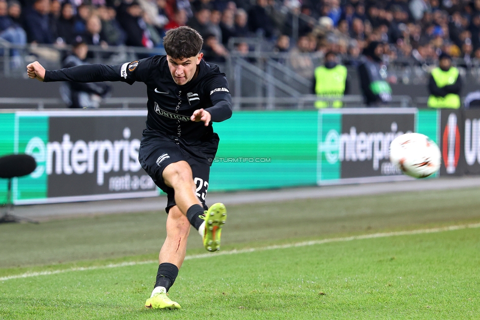 Sturm Graz - Crvena Zvezda
UEFA Europa League Gruppenphase 6. Spieltag, SK Sturm Graz - FK Crvena Zvezda, Stadion Liebenau Graz, 11.12.2025. Foto zeigt Arjan Malic (Sturm)
