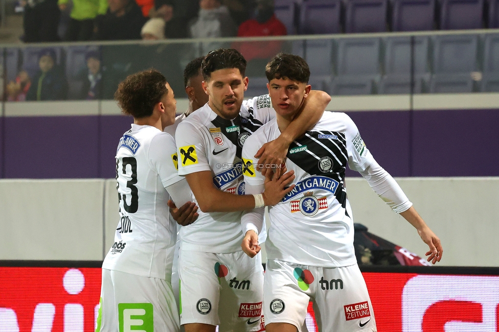 Austria Wien - Sturm Graz
Oesterreichische Fussball Bundesliga, 17. Runde, FK Austria Wien - SK Sturm Graz, Franz Horr Stadion Wien, 14.12.2025. Foto zeigt Arjan Malic (Sturm)
Schlüsselwörter: torjubel