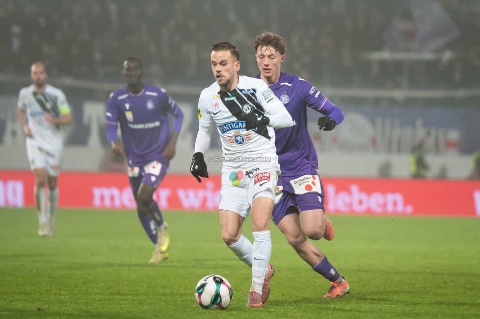 Austria Wien - Sturm Graz
Oesterreichische Fussball Bundesliga, 17. Runde, FK Austria Wien - SK Sturm Graz, Franz Horr Stadion Wien, 14.12.2025. 

Foto zeigt Tomi Horvat (Sturm)
