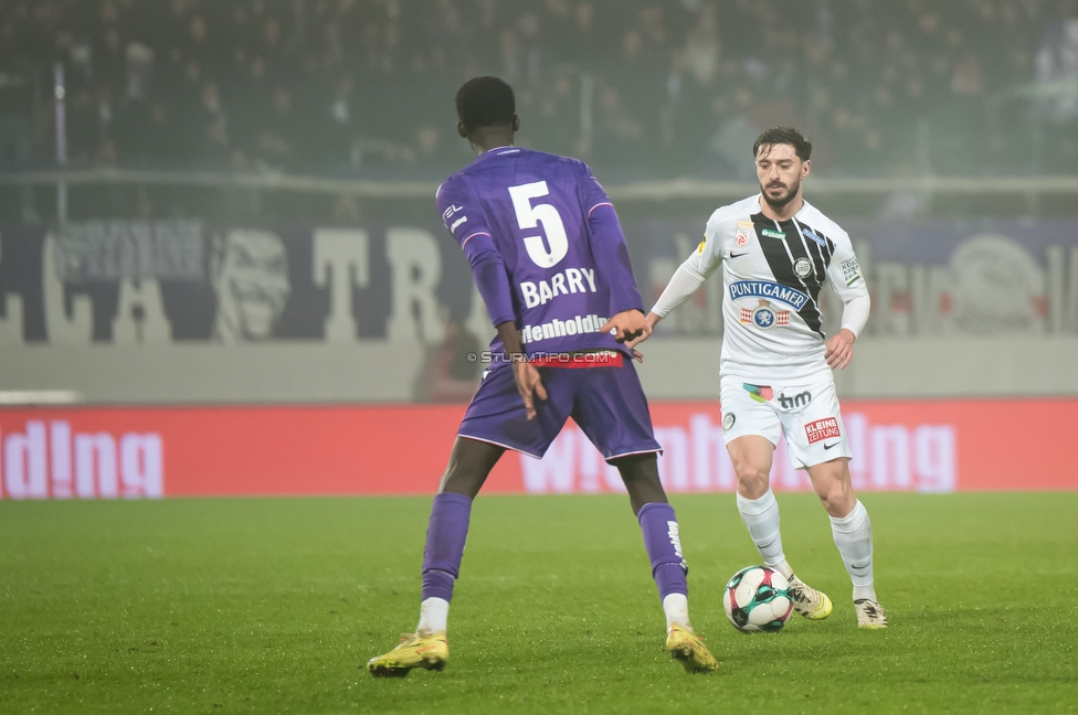 Austria Wien - Sturm Graz
Oesterreichische Fussball Bundesliga, 17. Runde, FK Austria Wien - SK Sturm Graz, Franz Horr Stadion Wien, 14.12.2025. 

Foto zeigt Otar Kiteishvili (Sturm)
